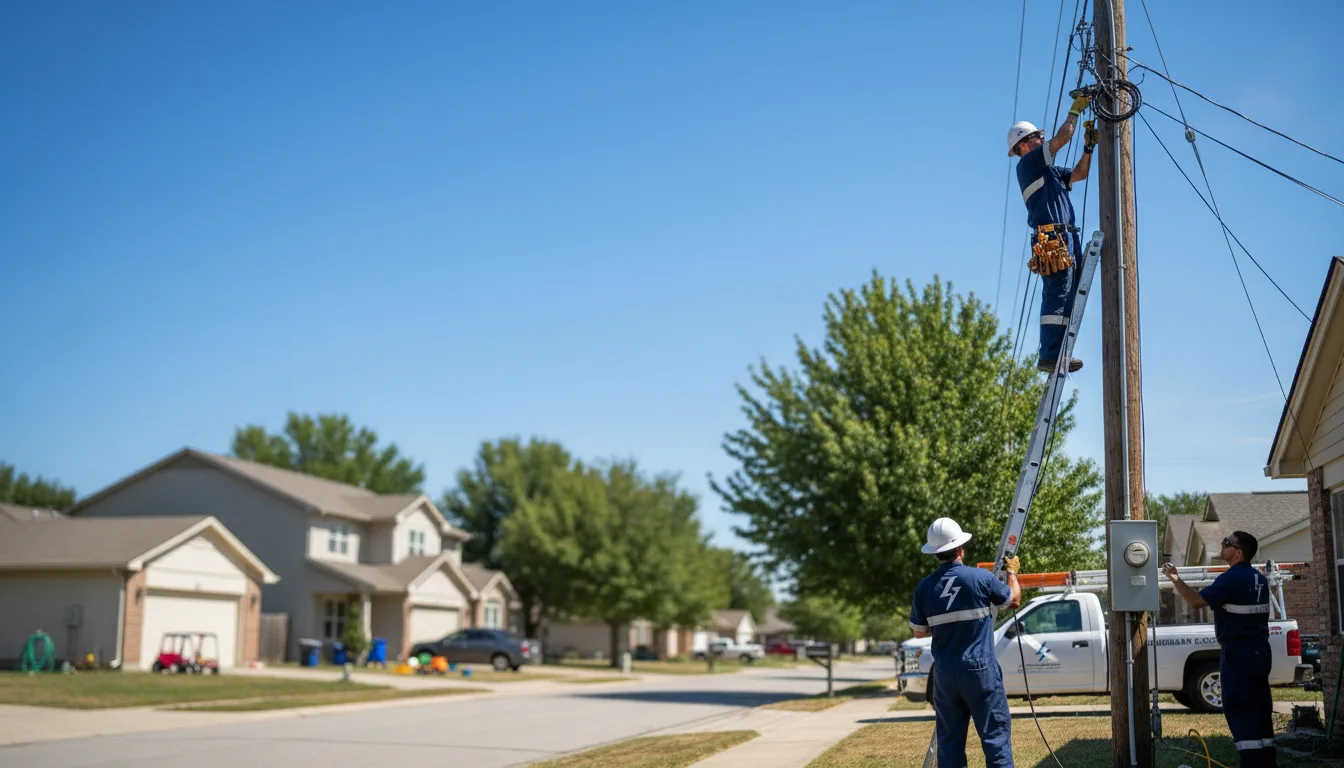 Residential electrician providing installation services in Clive, IA